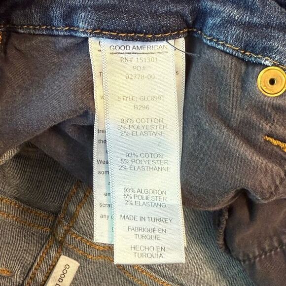 Good American Women’s Good Legs Crop Distressed Skinny Denim Jeans Size 10/30 - Picture 7 of 8